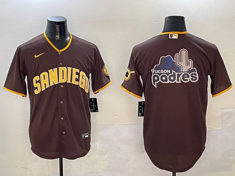 Men San Diego Padres Blank Brown Game 2024 Nike MLB Jersey style 01084->san diego padres->MLB Jersey